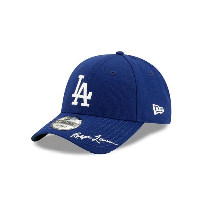 Blue Los Angeles Dodgers Hat - New Era MLB x Ralph Lauren 49FORTY Fitted Caps USA4681029